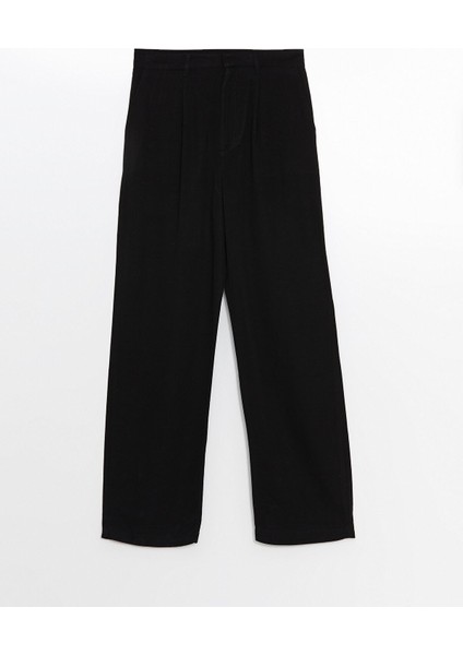 Yeni Sezon Loose Fit Düz Keten Karışımlı Kadın Pantolon indirimleri