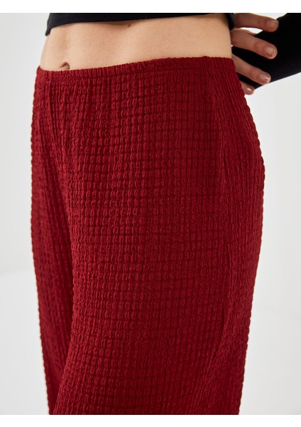 Yeni Sezon Beli Lastikli Dokulu Kadın Pantolon modelleri