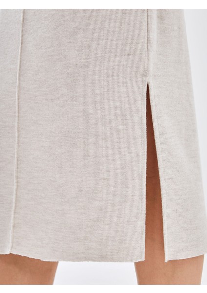 Yeni Sezon Beli Lastikli Dar Fit Kadın Triko Etek modelleri