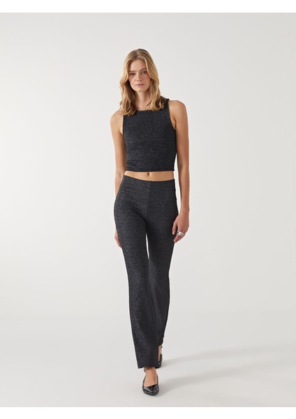 Yeni Sezon Bisiklet Yaka Parlak Görünümlü Kadın Crop fiyatları