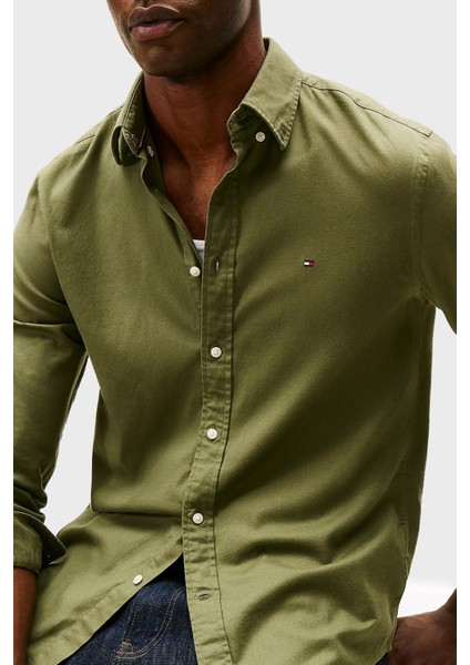 Pamuklu Regular Fit Logolu Uzun Kollu Gömlek Erkek Gömlek MW0MW40469 Plı fiyatları