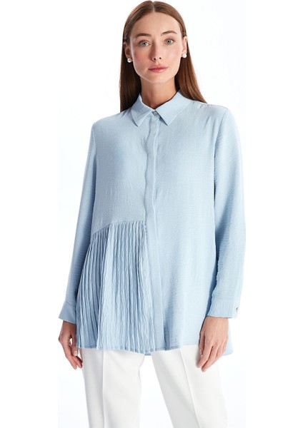 Yeni Sezon Düz Uzun Kollu Kadın Gömlek