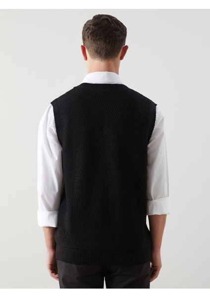 Yeni Sezon Standart Kalıp V Yaka Erkek Triko Süveter fırsatları