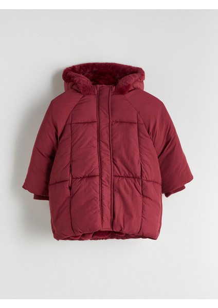 Yeni Sezon Kapüşonlu Kız Çocuk Şişme Mont