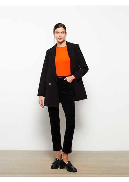 Yeni Sezon Normal Bel Dar Fit Düz Kadife Kadın Pantolon fiyatları