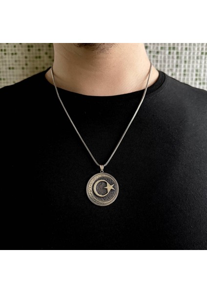 925 Ayar Gümüş Türk Boyları Ayyıldız Tasarım Erkek Kolye modelleri