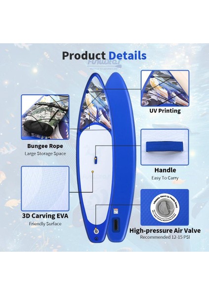 Adventure Fimaly Touring Şişme Sup Board/stand Up Paddle Board 350X85X15 cm Mavi indirimleri