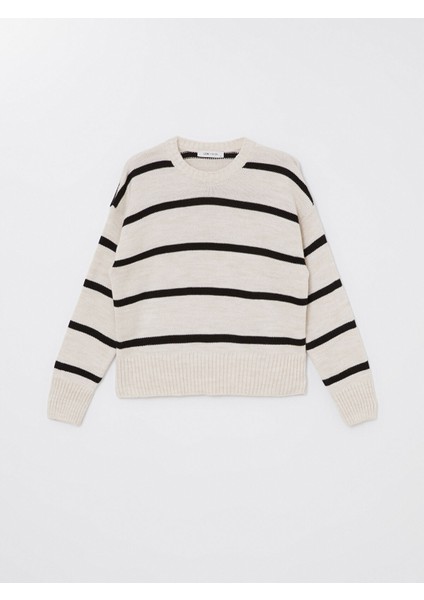 Yeni Sezon Bisiklet Yaka Çizgili Uzun Kollu Kadın Triko Kazak indirimleri