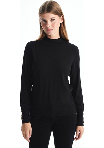 Yeni Sezon Yarım Balıkçı Yaka Kadın Triko Kazak