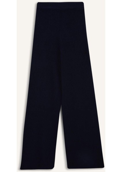 Regular Fit Basic Düz Beli Lastikli Düz Paça Triko Pantolon D6912AX25WN