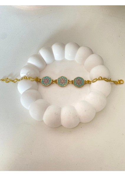 Mavi Mineli Pirinç Bileklik fırsatları