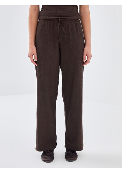 Yeni Sezon Beli Lastikli Dokulu Kadın Pantolon fiyatları