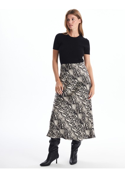 Yeni Sezon Dar Fit Desenli Kadın Etek
