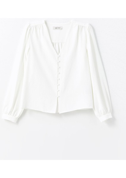 Yeni Sezon V Yaka Kadın Bluz indirimleri