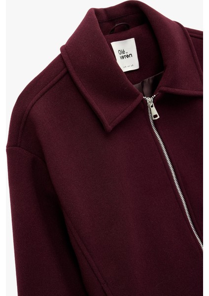 Uzun Kollu Klasik Yaka Fermuarlı Ceket modelleri