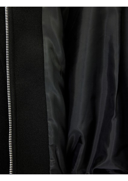 Uzun Kollu Klasik Yaka Fermuarlı Ceket fırsatları