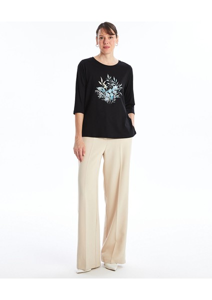 Yeni Sezon Bisiklet Yaka Çiçekli Kadın Bluz fiyatları