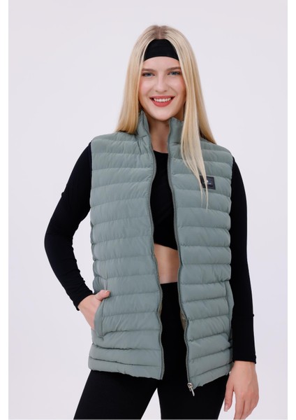 Kadın Nova Kumaş Şişme Yelek - Iç Cepli