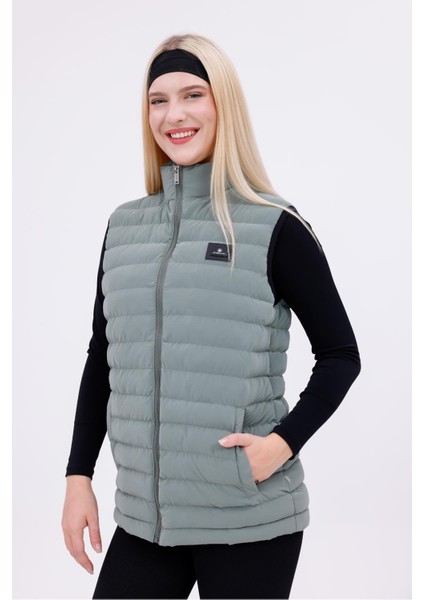 Kadın Nova Kumaş Şişme Yelek - Iç Cepli indirimleri