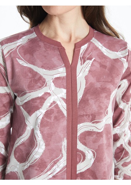 Yeni Sezon Kaçık Yaka Desenli Kadın Bluz modelleri