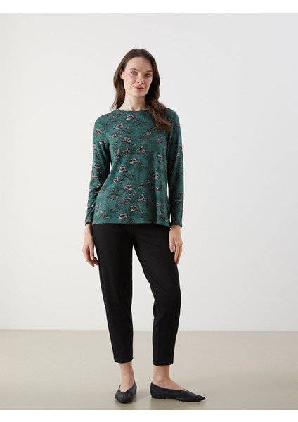 Yeni Sezon Bisiklet Yaka Çiçekli Kadın Bluz fiyatları