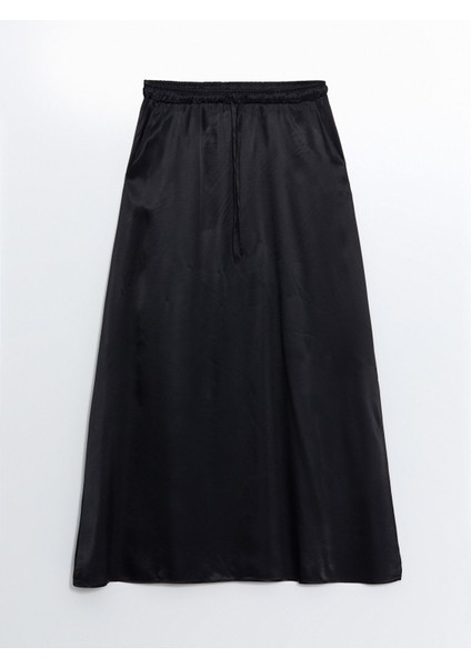 Yeni Sezon Beli Lastikli Düz Poplin Kadın Etek indirimleri
