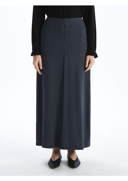 Yeni Sezon Beli Fermuarlı Desenli A Kesim Kadın Etek fiyatları