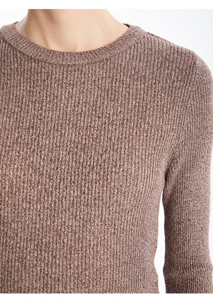 Yeni Sezon Bisiklet Yaka Parlak Görünümlü Kadın Triko Kazak modelleri