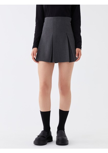 Yeni Sezon Beli Fermuarlı Düz Pileli Kadın Etek fırsatları