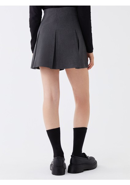 Yeni Sezon Beli Fermuarlı Düz Pileli Kadın Etek indirimleri