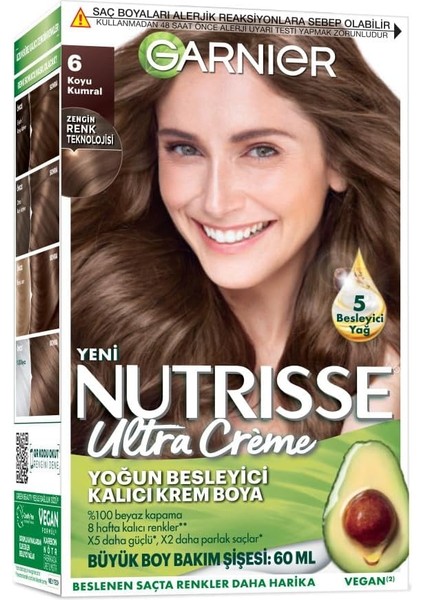 Garnier Nutrisse Yoğun Besleyici Kalıcı Krem Saç Boyası 6 Koyu Karamel modelleri