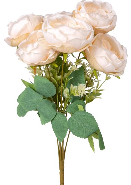 Yapay Çiçek Şakayık 7 Dal Krem 41 Cm.