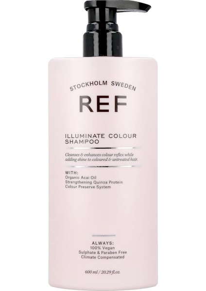 Ref Stockholm-Ref Boyalı Saçlar Için Aydınlatıcı, Nemlendirici ve Koruyucu Şampuan 600 ml Illumınate Colour Shampoo