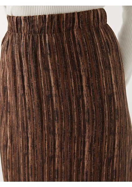 Yeni Sezon Beli Lastikli Desenli Kadın Etek fırsatları