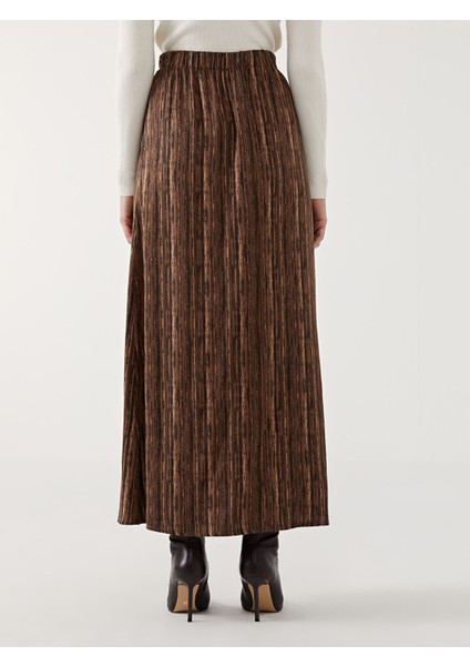 Yeni Sezon Beli Lastikli Desenli Kadın Etek indirimleri