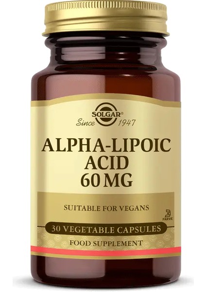 Alpha Lipoic Acid 60 Mg 30 Kapsül