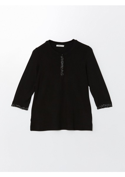 Yeni Sezon Bisiklet Yaka Desenli Kadın Bluz indirimleri