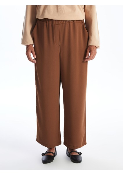 Yeni Sezon Beli Lastikli Düz Geniş Paça Kadın Pantolon fiyatları