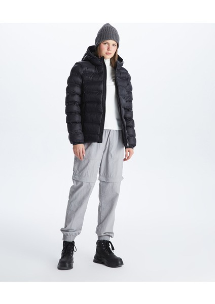 Yeni Sezon Kadın Kapüşonlu Düz Şişme Mont modelleri