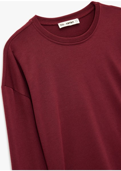 Uzun Kollu Bisiklet Yaka Çizgili Tişört modelleri