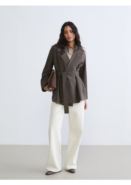 Yeni Sezon Kuşaklı Oversize Kadın Blazer Ceket fiyatları