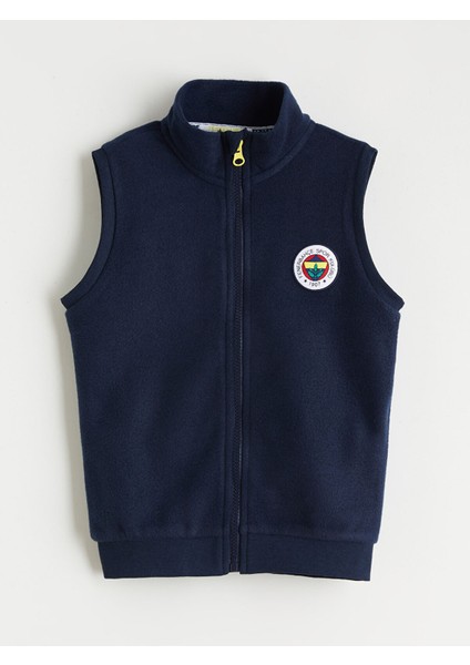 Yeni Sezon Dik Yaka Fenerbahçe Baskılı Polar Erkek Çocuk Yelek