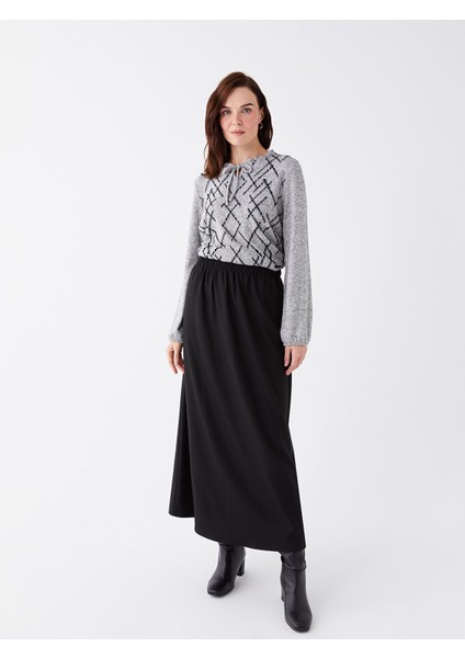 Yeni Sezon Kadın Beli Lastikli Düz Etek fiyatları