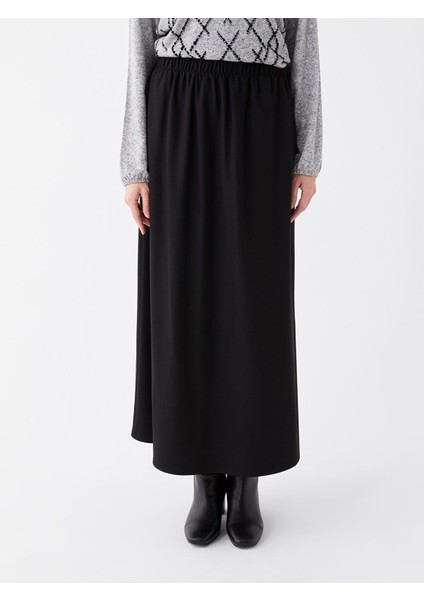 Yeni Sezon Kadın Beli Lastikli Düz Etek modelleri