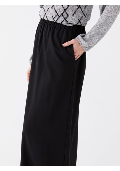 Yeni Sezon Kadın Beli Lastikli Düz Etek indirimleri