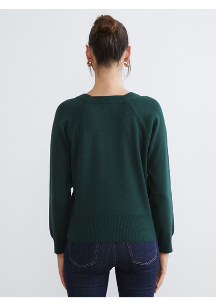 Yeni Sezon Kruvaze Yaka Kadın Triko Kazak fırsatları