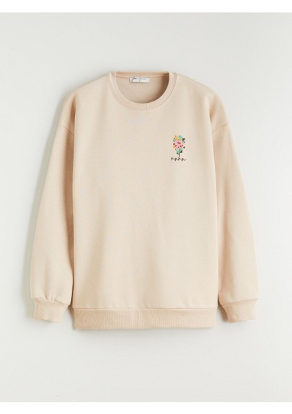 Yeni Sezon Baskılı Oversize Kadın Kalın Sweatshirt indirimleri