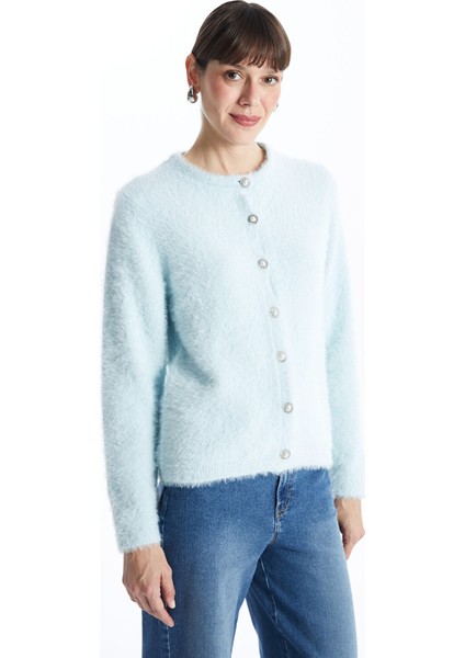 Yeni Sezon Bisiklet Yaka Kadın Triko Hırka