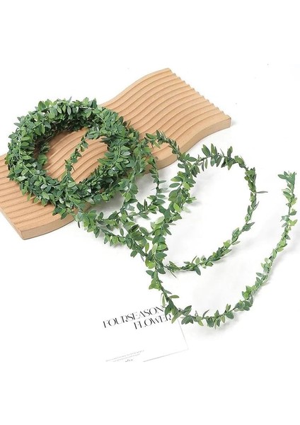 Yeşil Unikum Tel Yaprak Şerit Yapay Taç Sarmaşık Süs, 10 Metre, Gizleyici, Bükülebilir Yapay Sarmaşık Düğün Parti Süslemeleri (1)