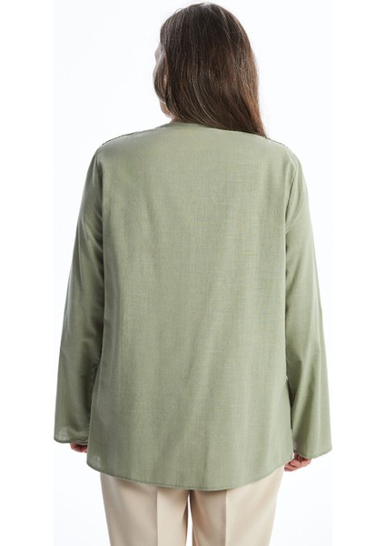 Yeni Sezon Kaçık Yaka Dantel Detaylı Uzun Kollu Kadın Bluz fırsatları